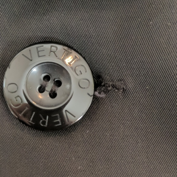 VERTIGO BLACK TRENCH COAT SMALL - Picture 6 of 6